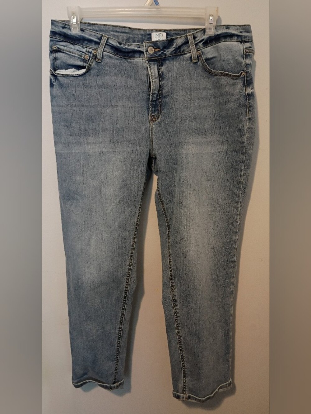 Time And Tru Women's Classic Straight Jeans in Light Blue Wash